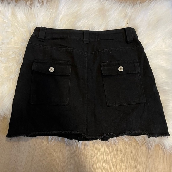 𝅺Sky And Sparrow Black Denim Mini Skirt - Picture 6 of 10